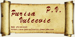 Puriša Vulčević vizit kartica